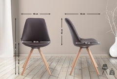 Besucherstuhl Laval Natura Rund - braun