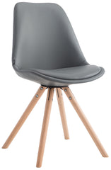 Besucherstuhl Laval Natura Rund - grau