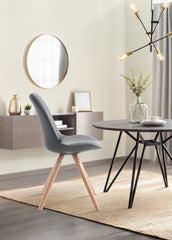 Besucherstuhl Laval Natura Rund - grau