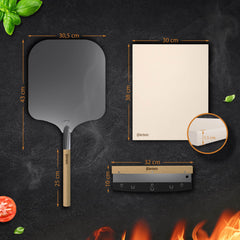 Pizzastein Set 3 - wei�