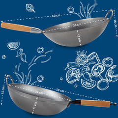 Wok Set Flach - natura