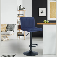 Barhocker Jamie Samt - blau
