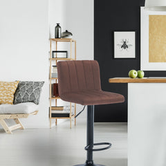 Barhocker Jamie Samt - braun