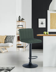 2er Set Barhocker Jamie Samt - gr�n