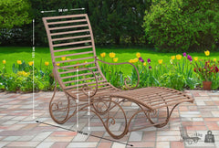 Gartenliege Amiens - antik braun