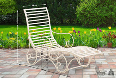 Gartenliege Amiens - antik-creme
