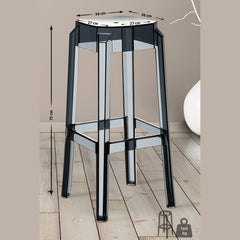 Barhocker Fox, transparent - schwarz - InfinityMarket