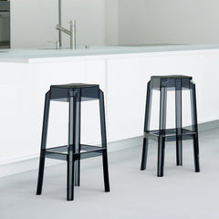 Barhocker Fox, transparent - schwarz - InfinityMarket