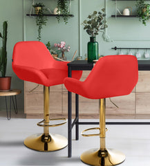 Barhocker Braga Gold Kunstleder - rot