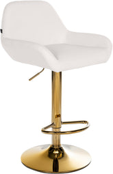 Barhocker Braga Gold Kunstleder - wei�