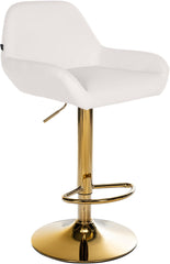 Barhocker Braga Gold Kunstleder - wei�