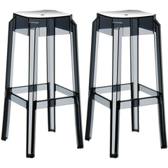 2er Set Barhocker Fox, transparent - schwarz by Dropshipping-Europe – Barhocker