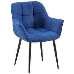 Esszimmerstuhl Roseville Stoff - blau