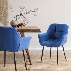 Esszimmerstuhl Roseville Stoff - blau