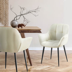 Esszimmerstuhl Roseville Stoff - creme