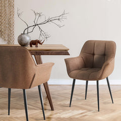 Esszimmerstuhl Roseville Stoff - taupe