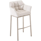 Barhocker Damaso E Stoff mit 4-Fuß Gestell - weiß - InfinityMarket