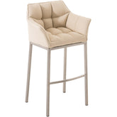 Barhocker Damaso E Stoff mit 4-Fuß Gestell - creme - InfinityMarket