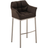 Barhocker Damaso E Stoff mit 4-Fuß Gestell - braun - InfinityMarket