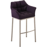 Barhocker Damaso E Stoff mit 4-Fuß Gestell - lila - InfinityMarket
