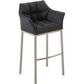 Barhocker Damaso E Stoff mit 4-Fuß Gestell - dunkelgrau - InfinityMarket