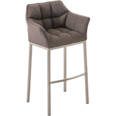Barhocker Damaso E Stoff mit 4-Fuß Gestell - grau - InfinityMarket