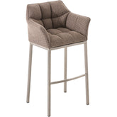 Barhocker Damaso E Stoff mit 4-Fuß Gestell - terrabraun - InfinityMarket