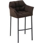Barhocker Damaso B Stoff mit 4-Fuß Gestell - braun - InfinityMarket