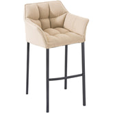 Barhocker Damaso B Stoff mit 4-Fuß Gestell - creme - InfinityMarket
