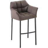 Barhocker Damaso B Stoff mit 4-Fuß Gestell - grau - InfinityMarket