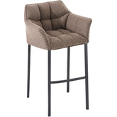 Barhocker Damaso B Stoff mit 4-Fuß Gestell - terrabraun - InfinityMarket