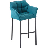 Barhocker Damaso B Stoff mit 4-Fuß Gestell - türkis - InfinityMarket