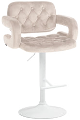Barhocker Dublin Samt wei� - creme