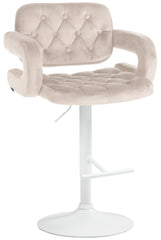Barhocker Dublin Samt wei� - creme
