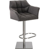 Barhocker Damaso E Stoff - titangrau - InfinityMarket