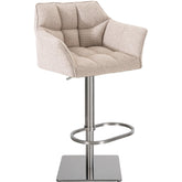 Barhocker Damaso E Stoff - elfenbein - InfinityMarket