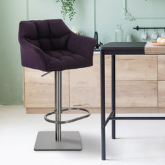 Barhocker Damaso E Stoff - lila - InfinityMarket
