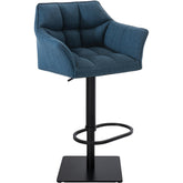 Barhocker Damaso B Stoff - blau - InfinityMarket