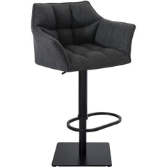 Barhocker Damaso B Stoff - dunkelgrau - InfinityMarket