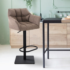 Barhocker Damaso B Stoff - terrabraun - InfinityMarket