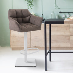 Barhocker Damaso W Stoff - grau - InfinityMarket