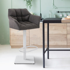 Barhocker Damaso W Stoff - titangrau - InfinityMarket