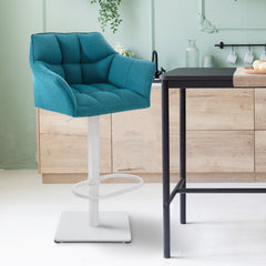 Barhocker Damaso W Stoff - türkis - InfinityMarket