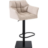 Barhocker Damaso B Stoff - elfenbein - InfinityMarket