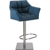 Barhocker Damaso E Stoff - blau - InfinityMarket