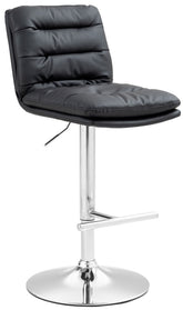 Barhocker Damar Kunstleder chrom - schwarz