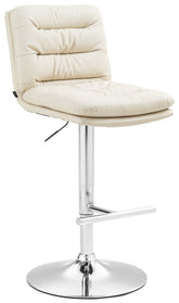 Barhocker Damar Kunstleder chrom - creme