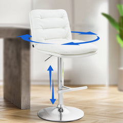 Barhocker Damar Kunstleder chrom - wei�
