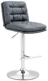 Barhocker Damar Kunstleder chrom - grau