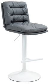 Barhocker Damar Kunstleder wei� - grau